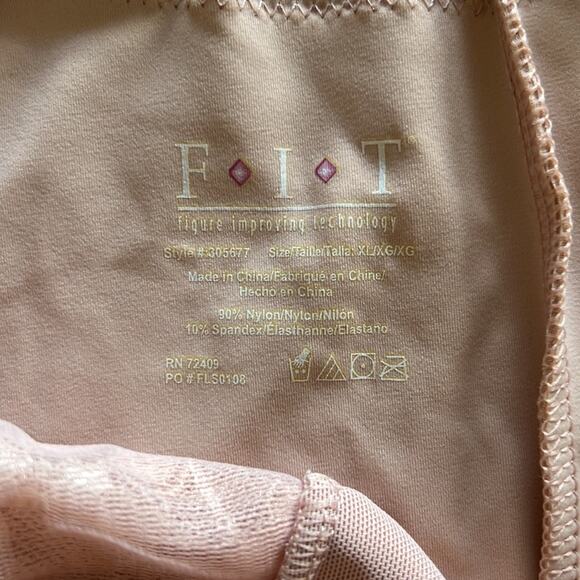 FIT Size XL Pink Blush Shapewear Bodysuit Woman Underwire Lace Hook Crotch - Picture 5 of 5